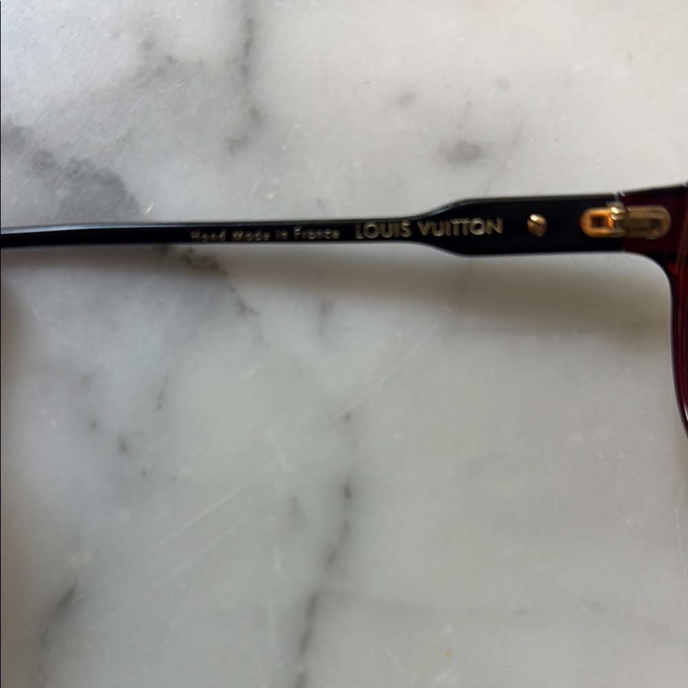 Louis Vuitton Burgundy Aviator Sunglasses - Picture 4 of 5